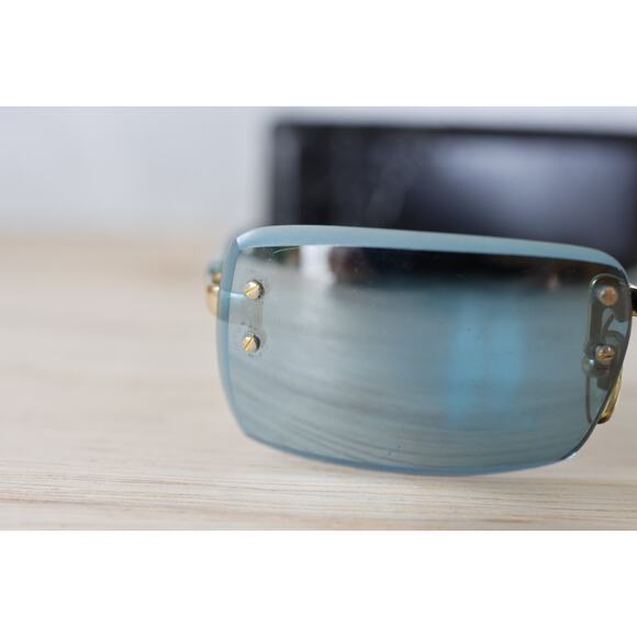 Vintage Versace Sunglasses 1990s Italy rimless with case mod x81 col 030/270 - Picture 4 of 16